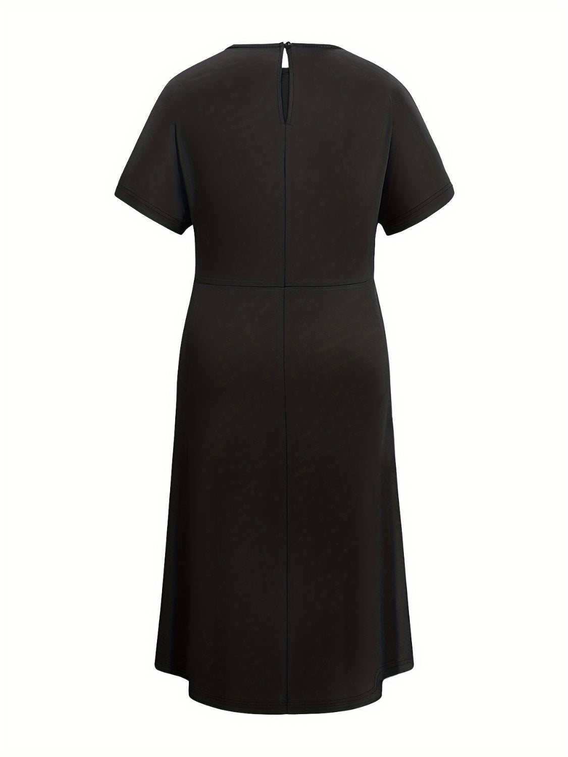 Round Neck Short Sleeve Midi Dress - Charming Charlie