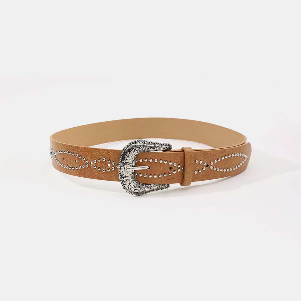PU Leather Rhinestone Belt - Charming Charlie