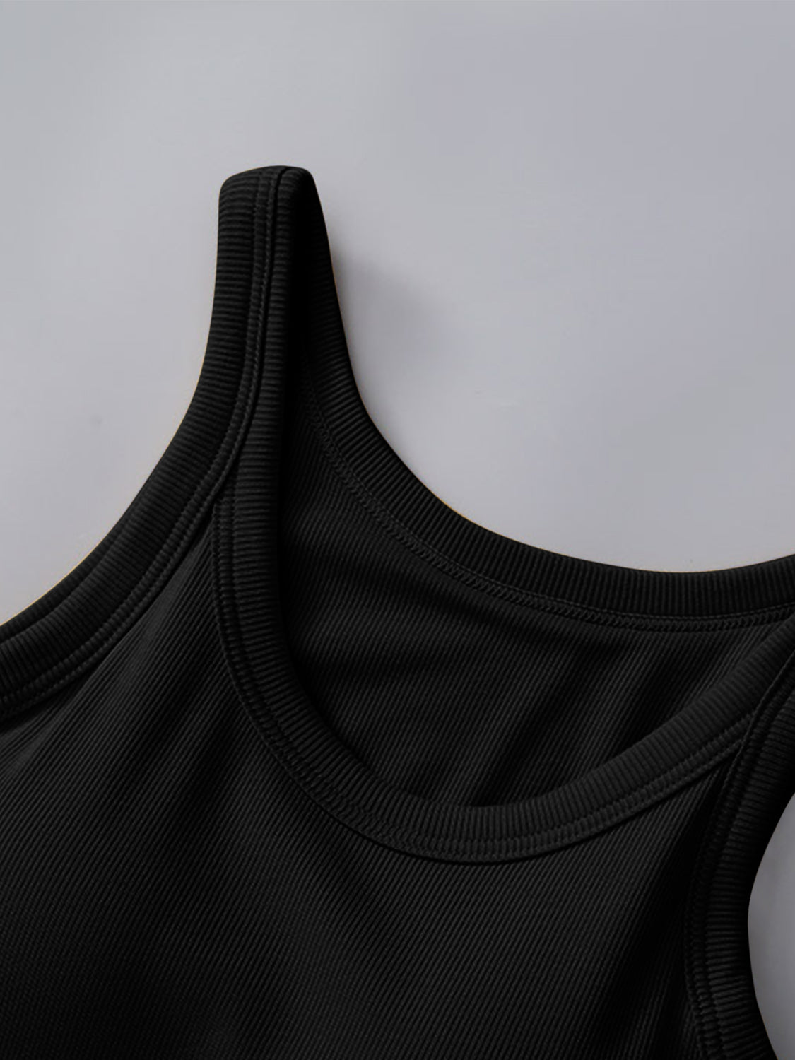 Round Neck Tank with Bra - Charming Charlie