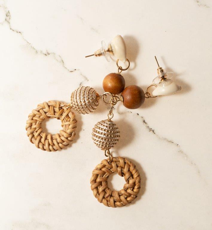 Wood Shell Drop Earrings - Charming Charlie
