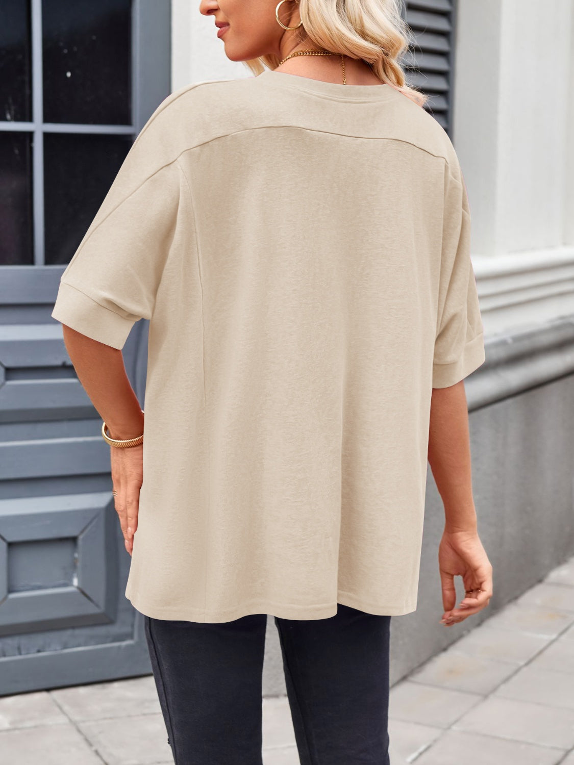 Lovelet Round Neck Half Sleeve T-Shirt - Charming Charlie