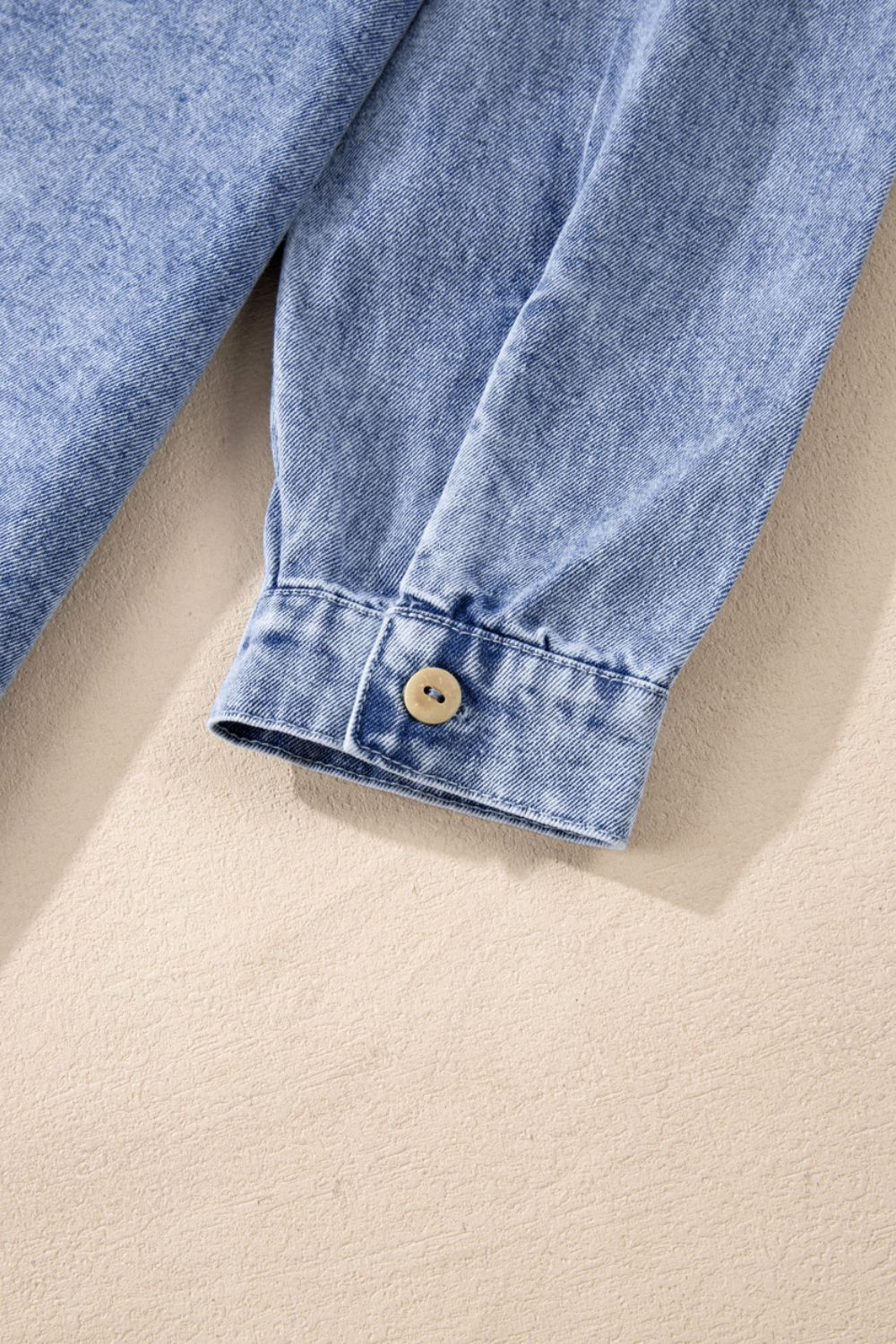 Raw Hem Button Down Long Sleeve Denim Dress - Charming Charlie