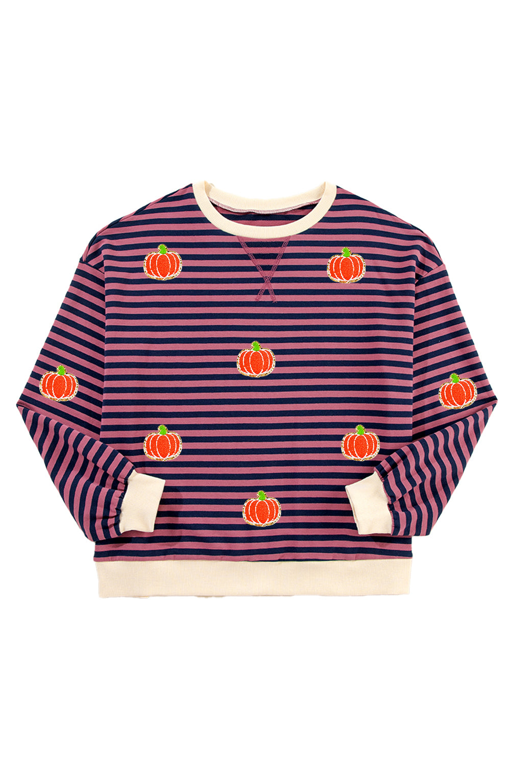 Pumpkin Striped Long Sleeve Sweatshirt - Charming Charlie