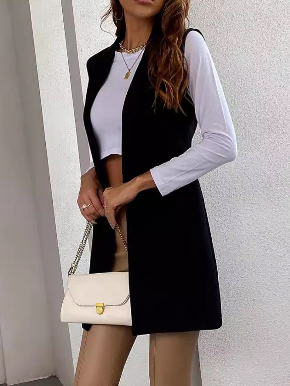 Open Front Longline Vest Coat - Charming Charlie