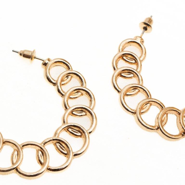 Gold Circle Hoop Earrings - Charming Charlie