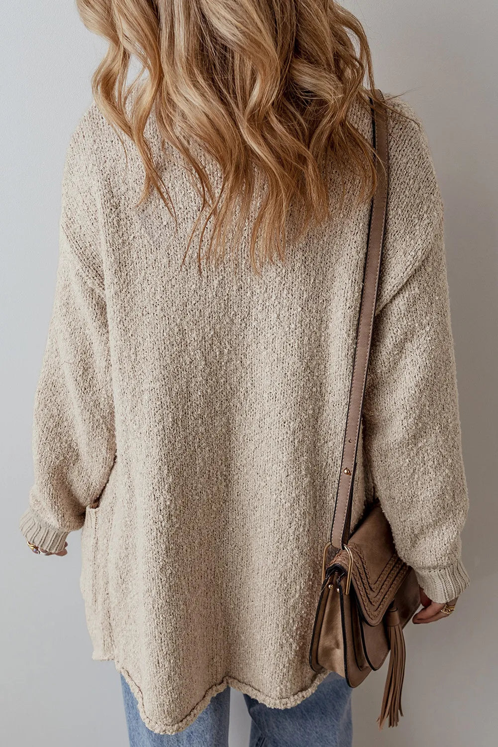 Pocketed Button Up Long Sleeve Cardigan - Charming Charlie
