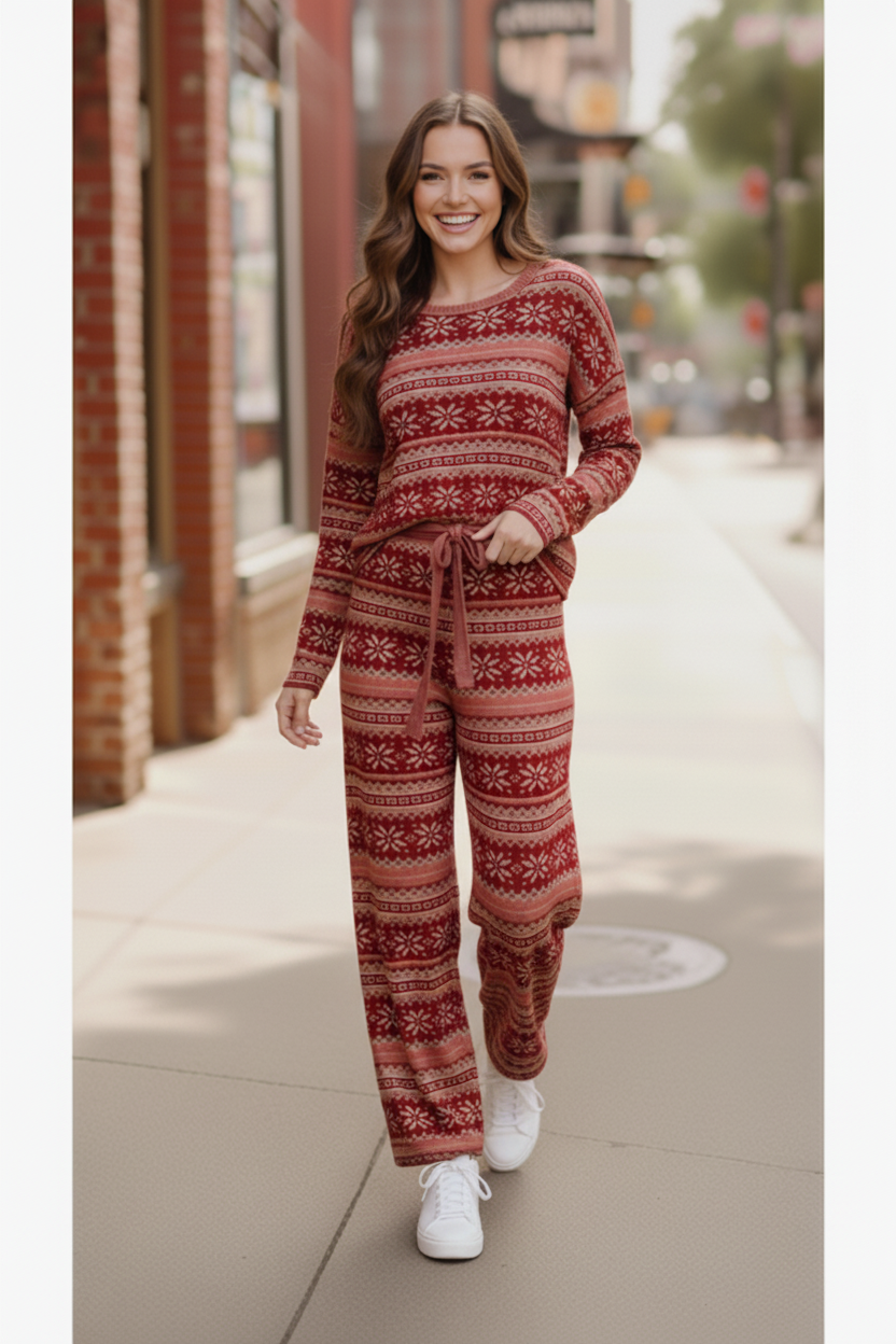 Red Holiday Fair Isle Set - Charming Charlie