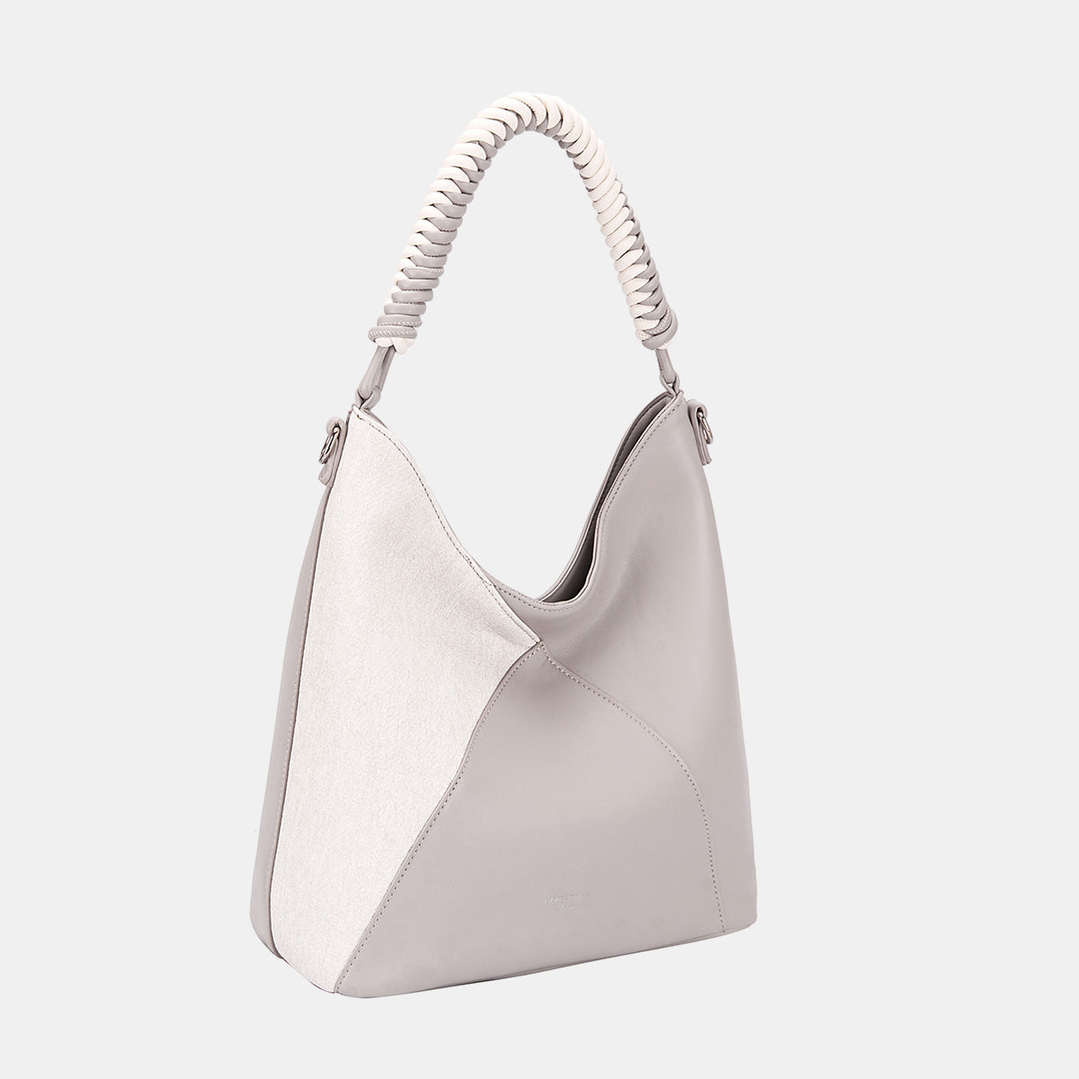 David Jones Woven Handle PU Leather Handbag - Charming Charlie