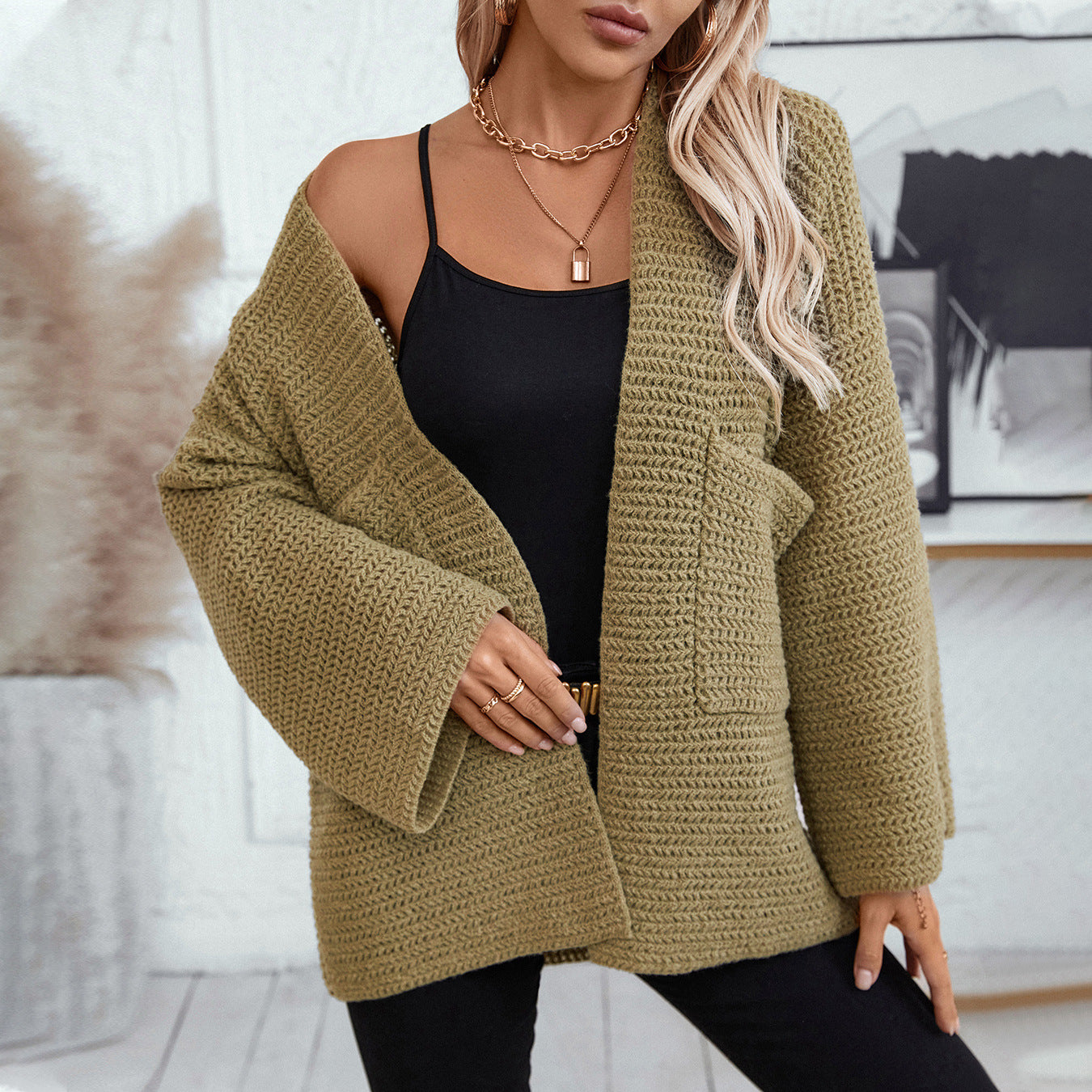 Open Front Long Sleeve Cardigan - Charming Charlie