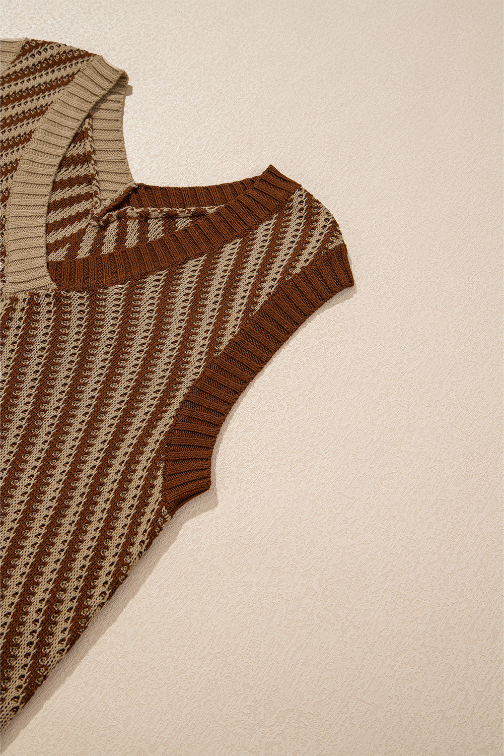 Striped Contrast V-Neck Sweater Vest - Charming Charlie