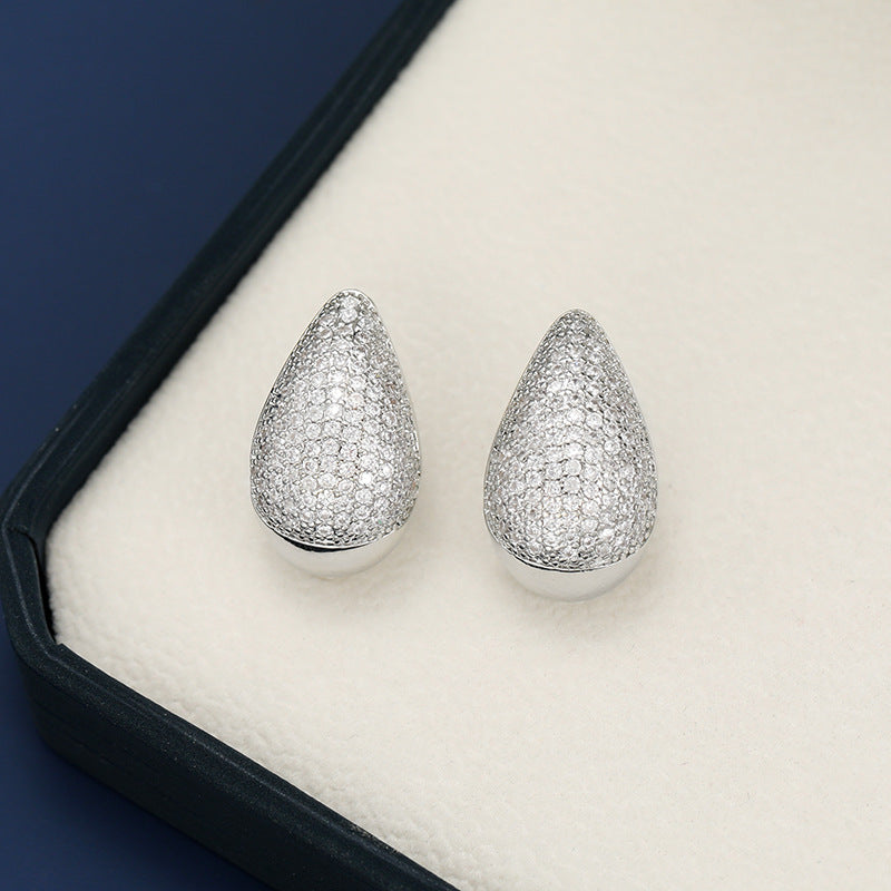18K Gold-Plated Zircon Teardrop Earring - Charming Charlie