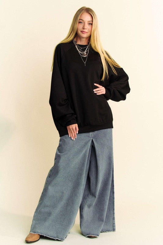 Davi & Dani Round Neck Raglan Sleeve Sweatshirt - Charming Charlie