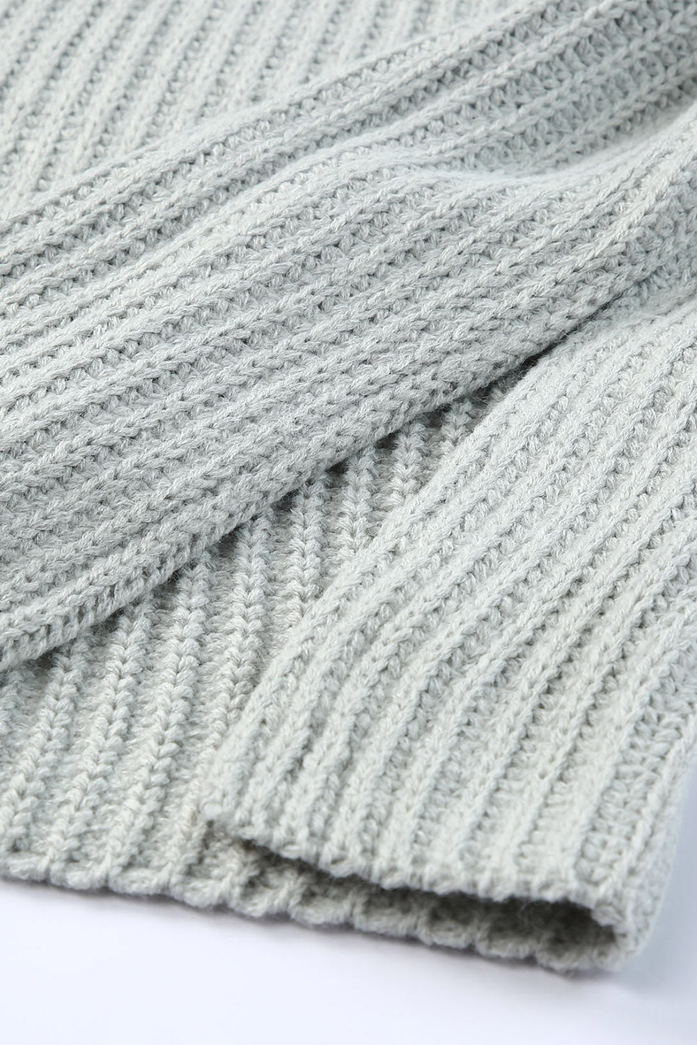 Side Slit Boat Neck Long Sleeve Sweater - Charming Charlie