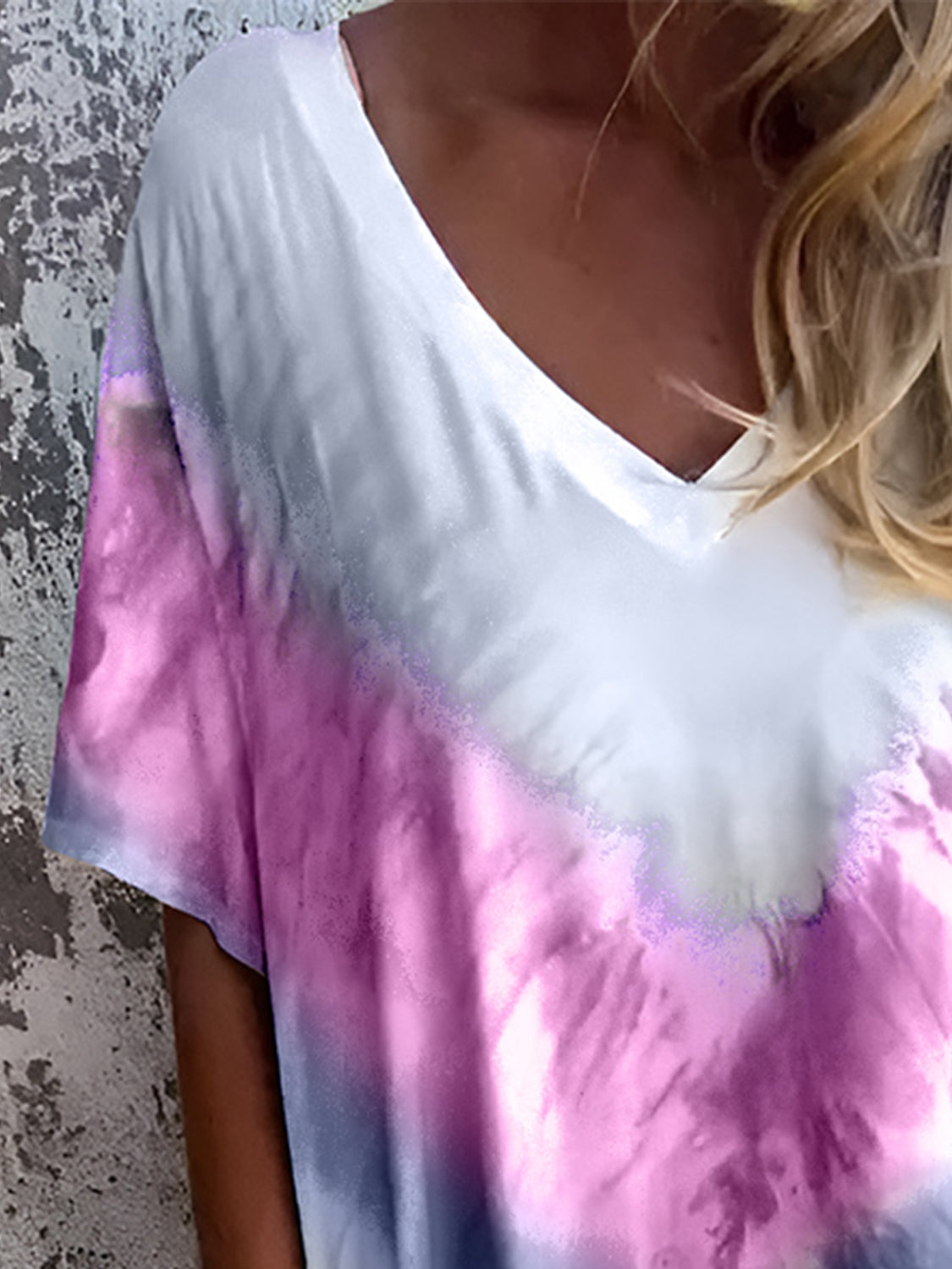 Full Size Pocketed Tie-Dye Short Sleeve Dress - Charming Charlie