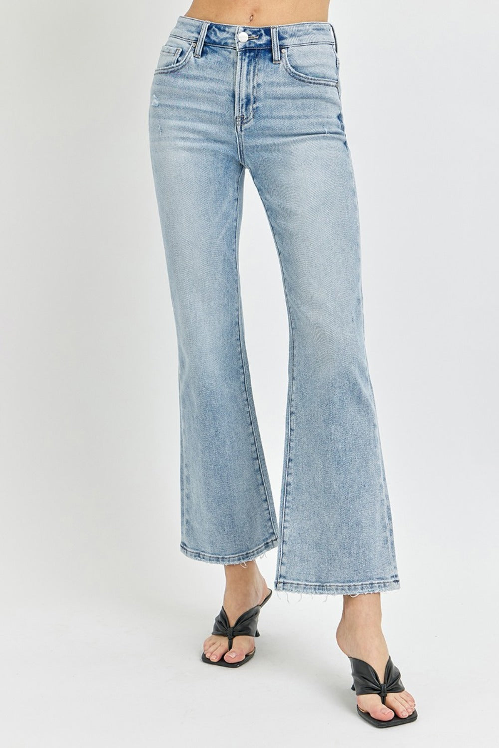 RISEN Full Size High Rise Ankle Flare Jeans - Charming Charlie