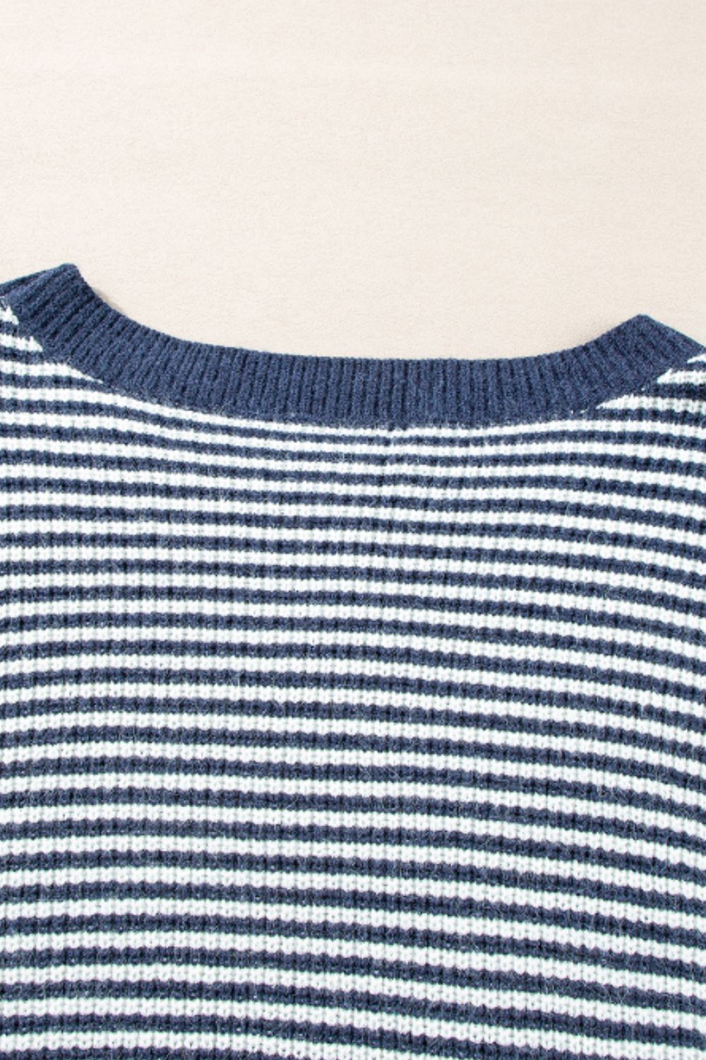 Striped Boat Neck Long Sleeve Sweater - Charming Charlie