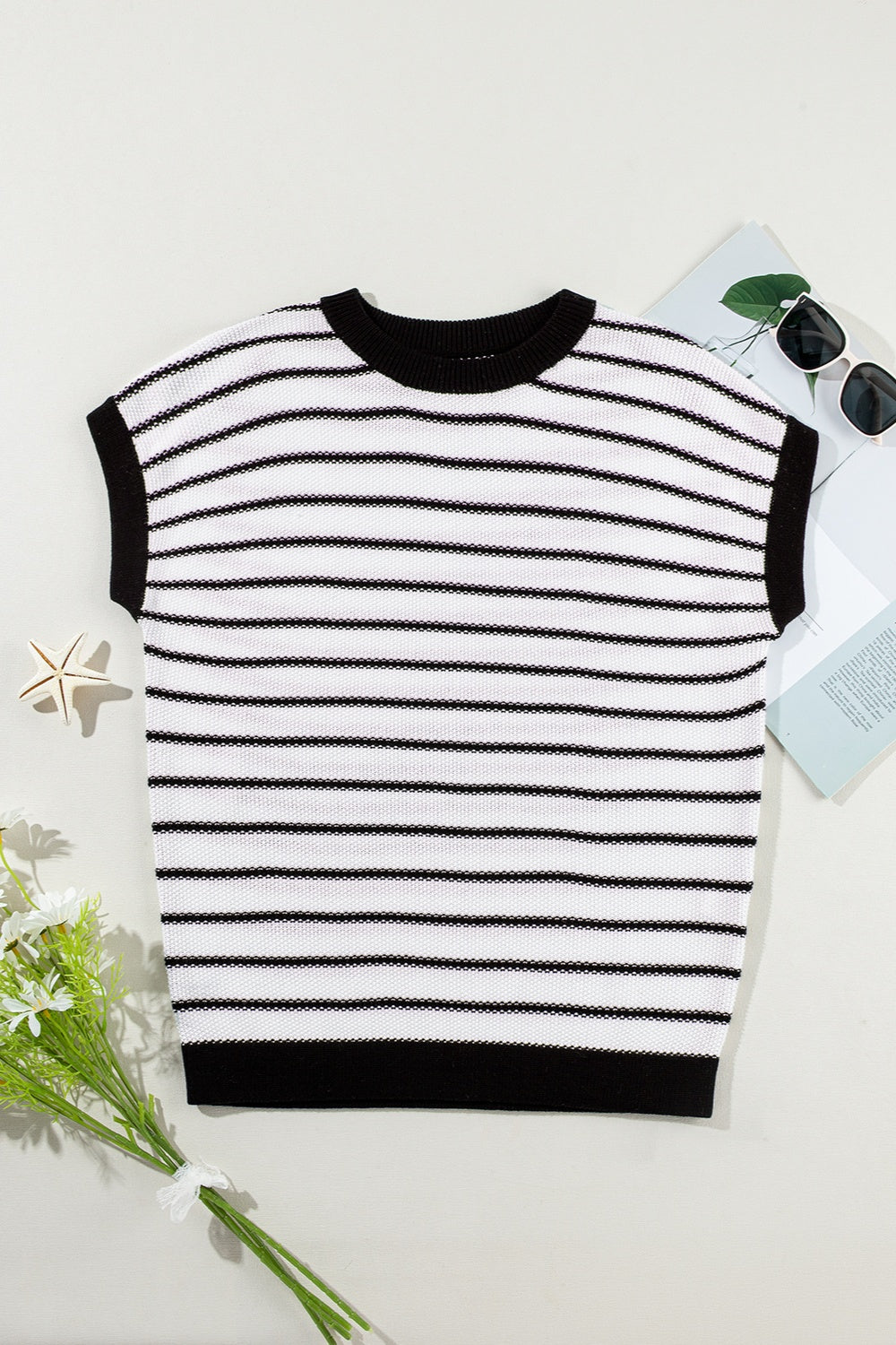 Striped Round Neck Knit Top - Charming Charlie