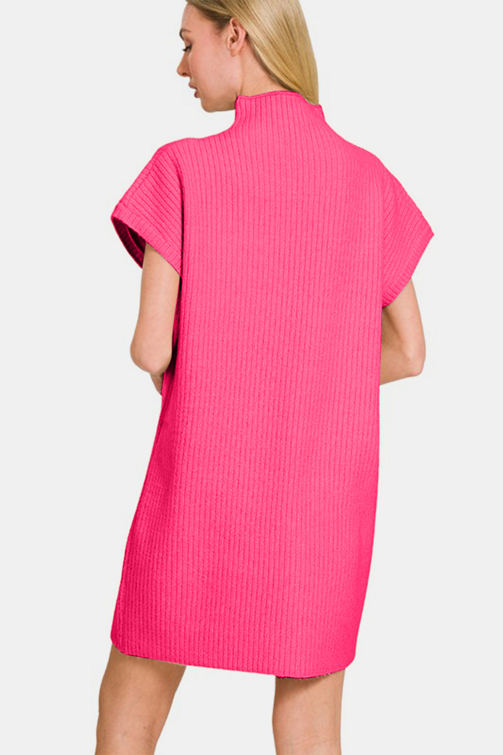 Zenana Short Sleeve Sweater Mini Dress - Charming Charlie