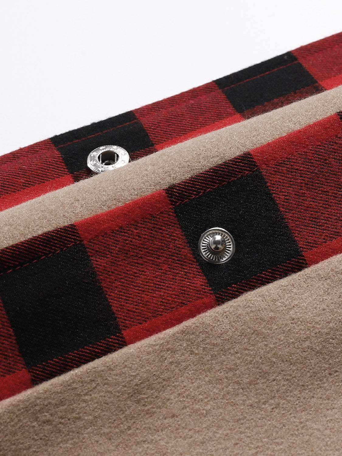 Plaid Trim Long Sleeve Jacket - Charming Charlie
