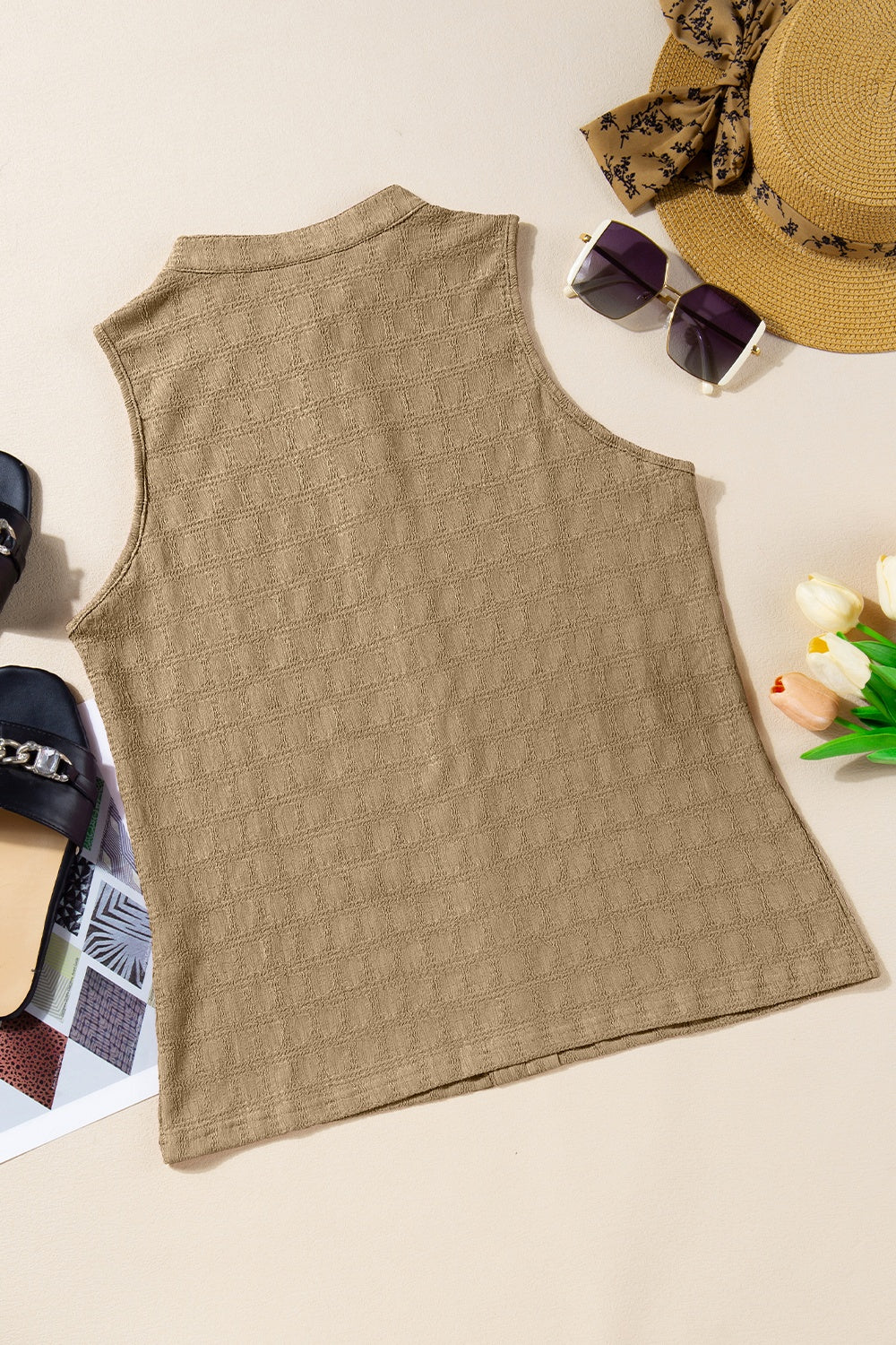 Textured Notched Tank - Charming Charlie