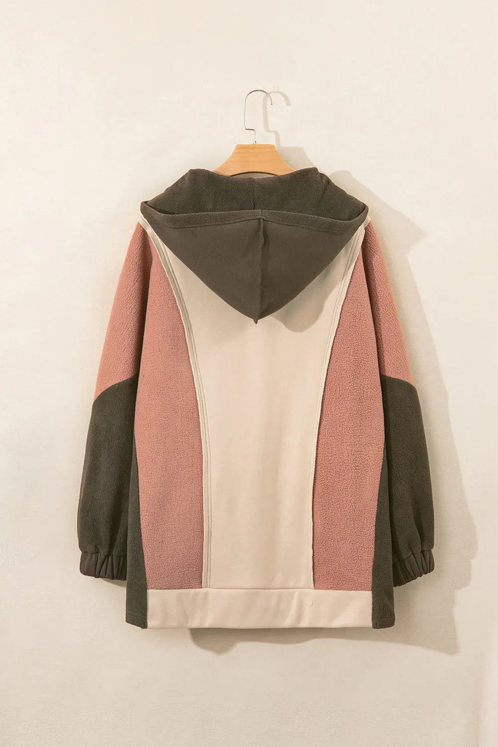 Color Block Long Sleeve Hoodie - Charming Charlie