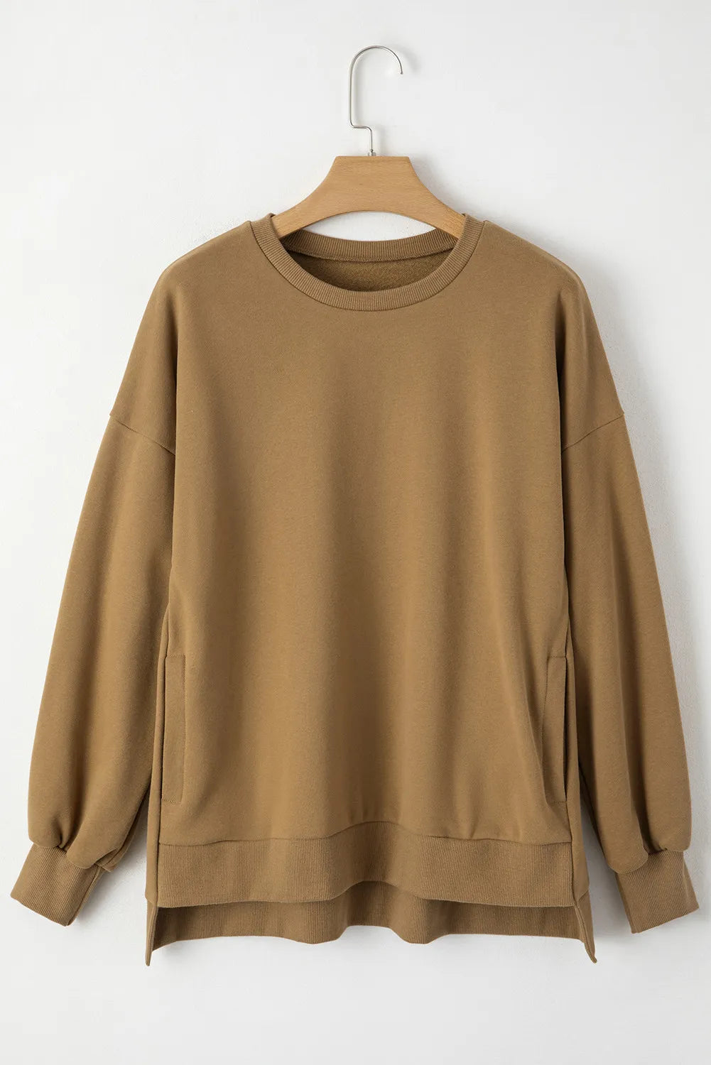 Round Neck Long Sleeve Sweatshirt - Charming Charlie