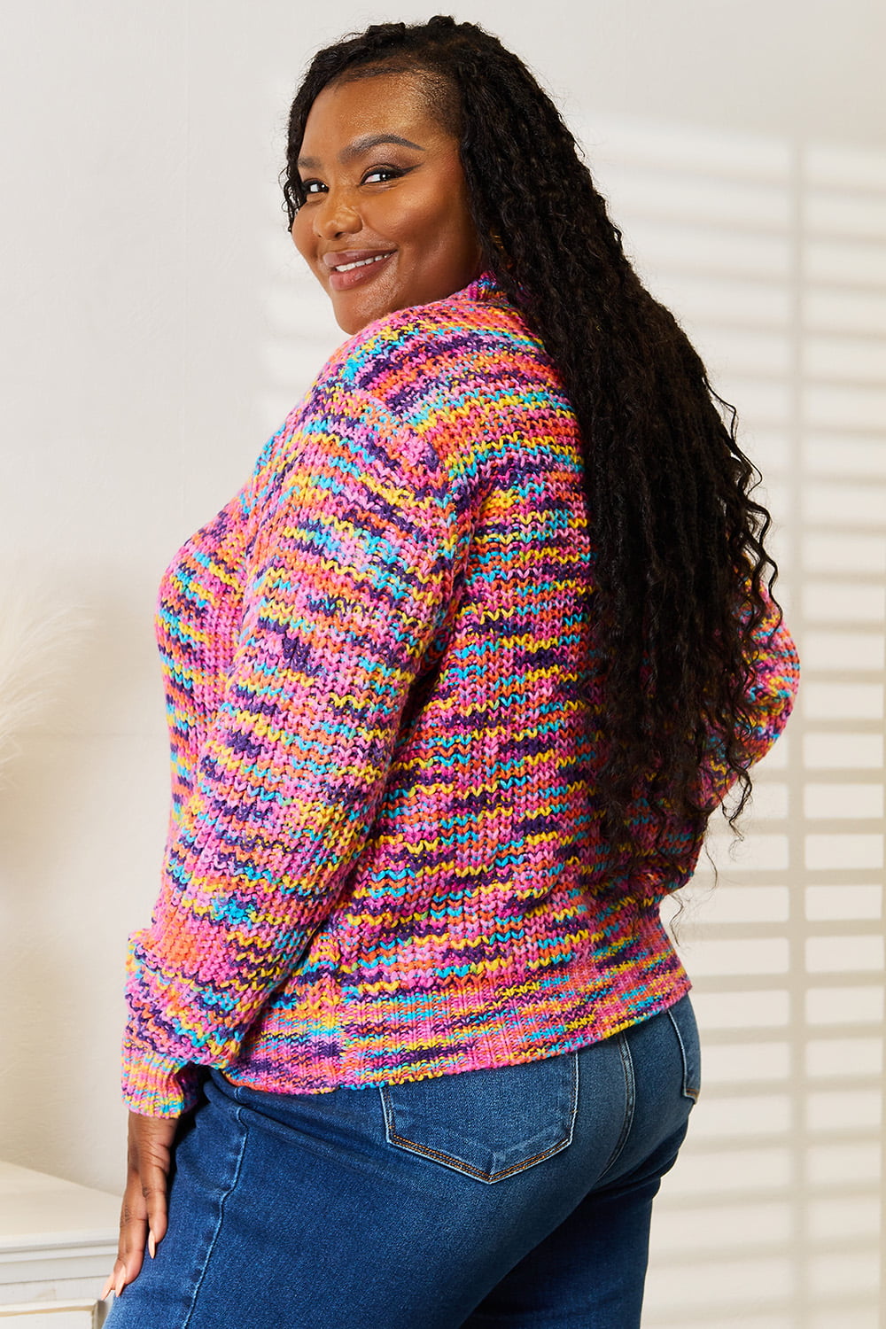 Angel Wings Woven Right V-Neck Long Sleeve Cardigan - Charming Charlie