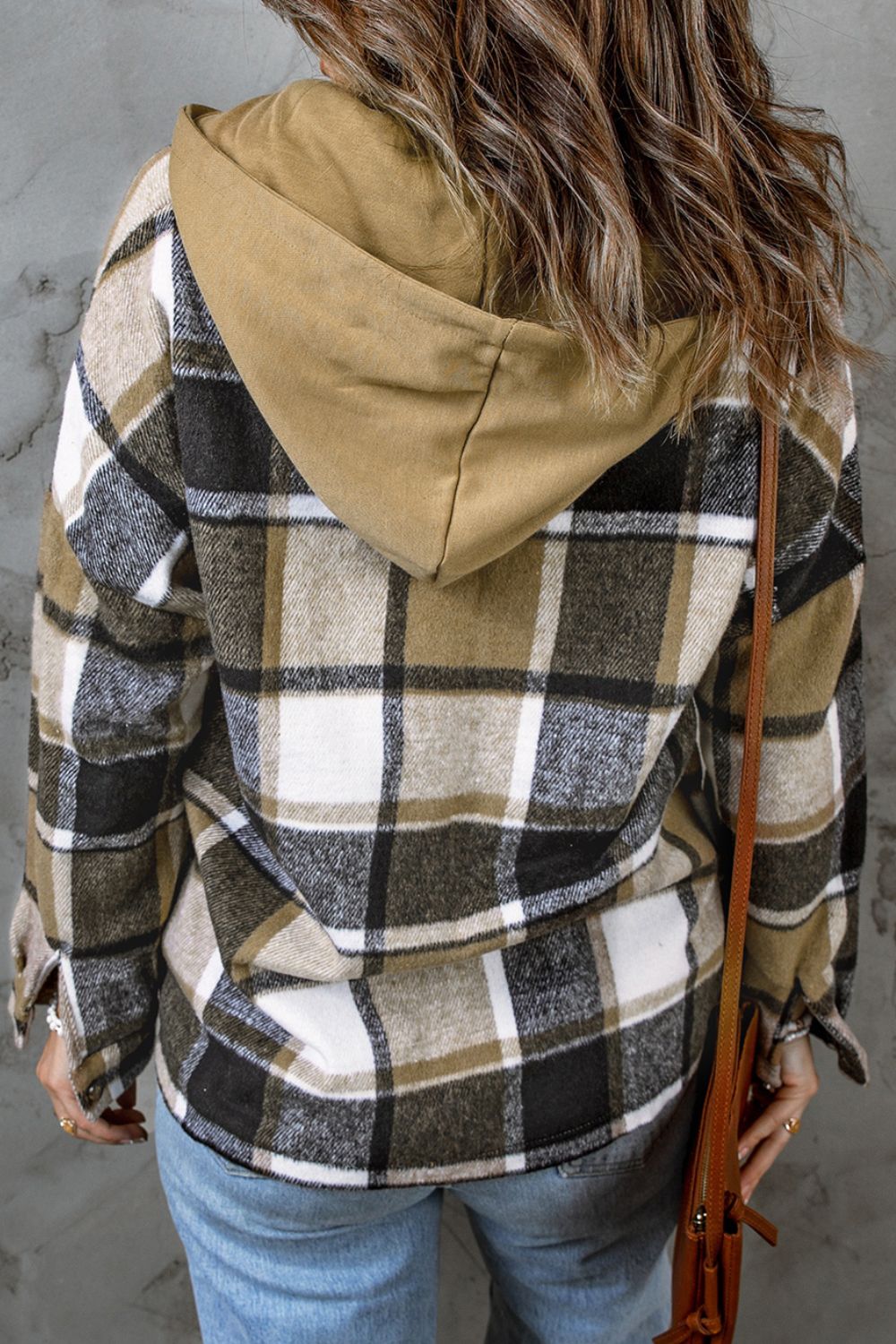 Plaid Button Up Hooded Shacket - Charming Charlie