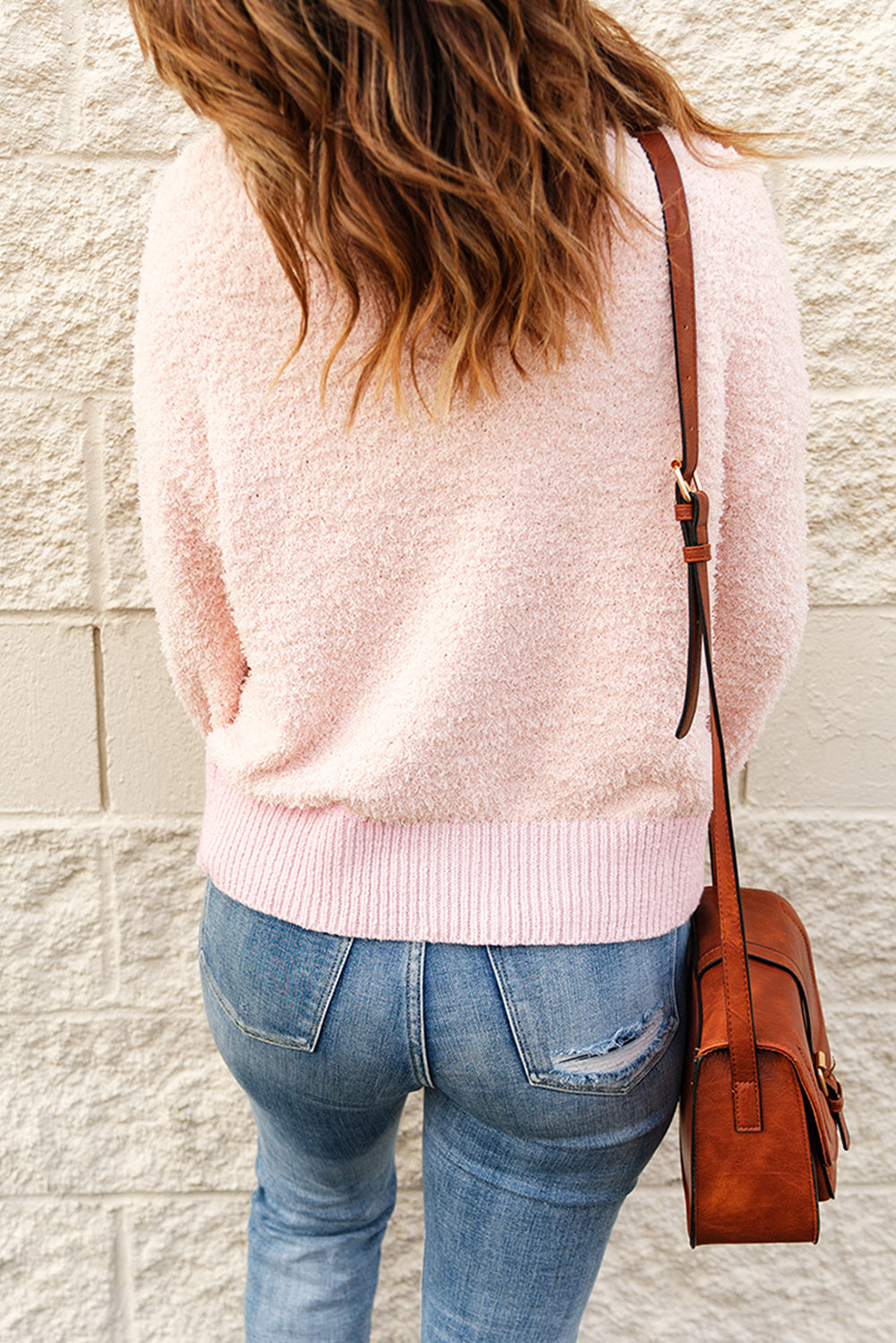Button Detail Mock Neck Long Sleeve Sweater - Charming Charlie
