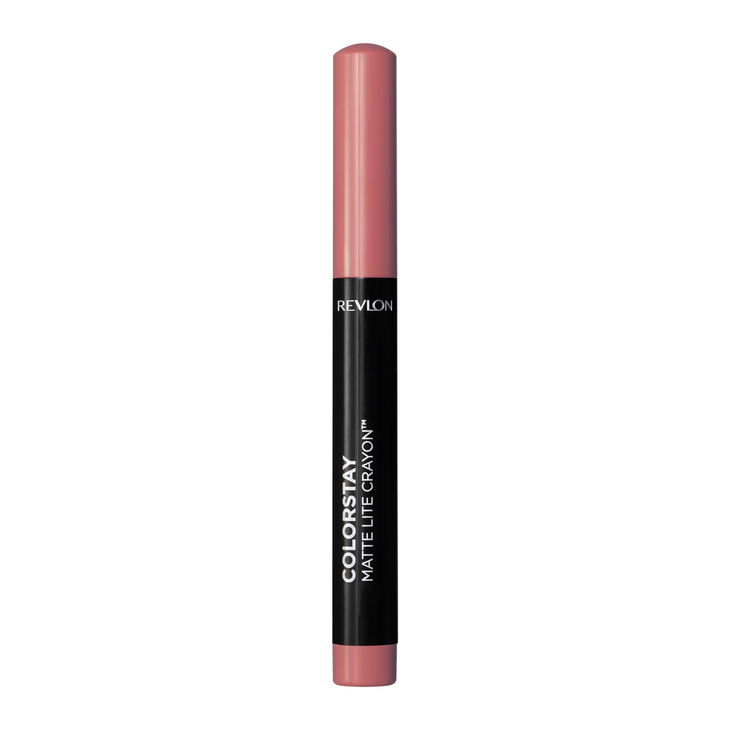 REVLON ColorStay Matte Lite Crayon Lipstick with Built-in Sharpener, Longlasting Non-Drying Matte Formula, Transfer-Proof Lipcolor - Charming Charlie