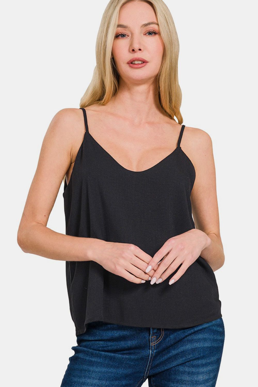 Zenana Two Layered Spaghetti Strap Cami - Charming Charlie