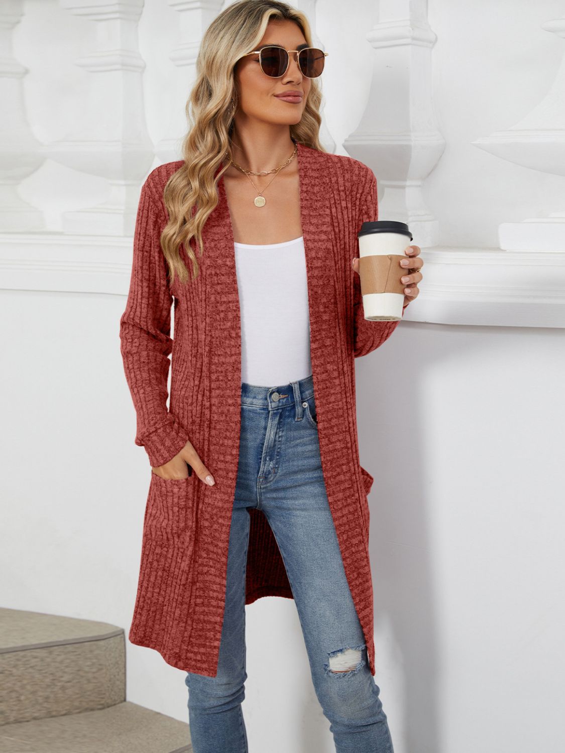 Open Front Long Sleeve Cardigan - Charming Charlie