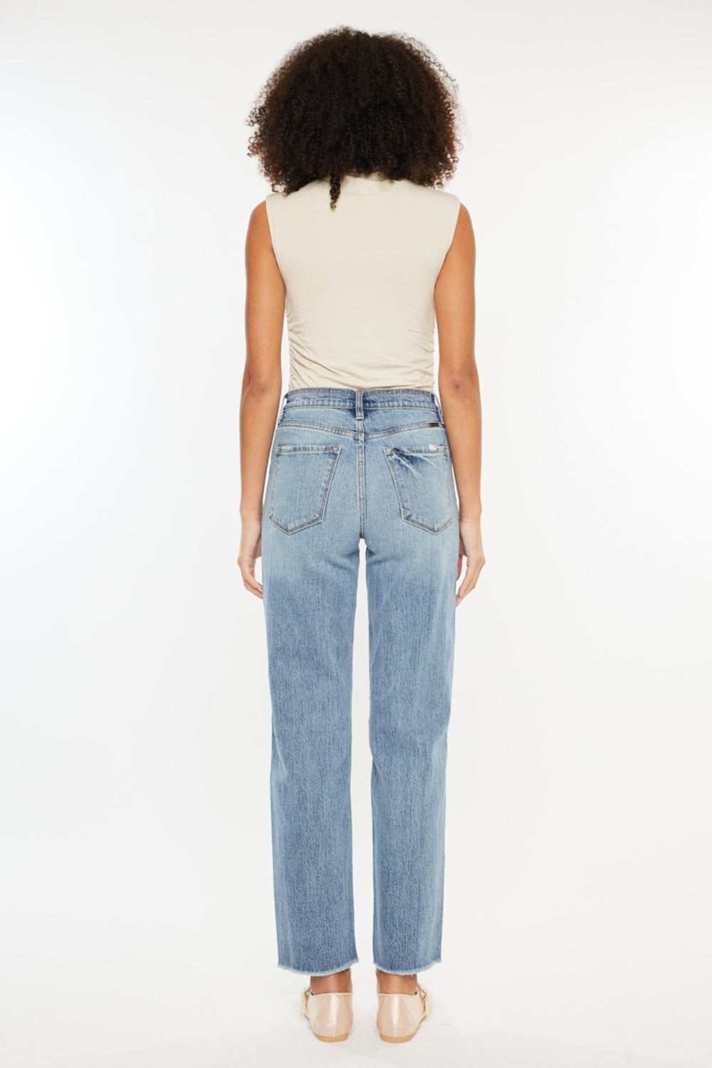 Kancan Ultra High Rise Distressed Straight Jeans - Charming Charlie
