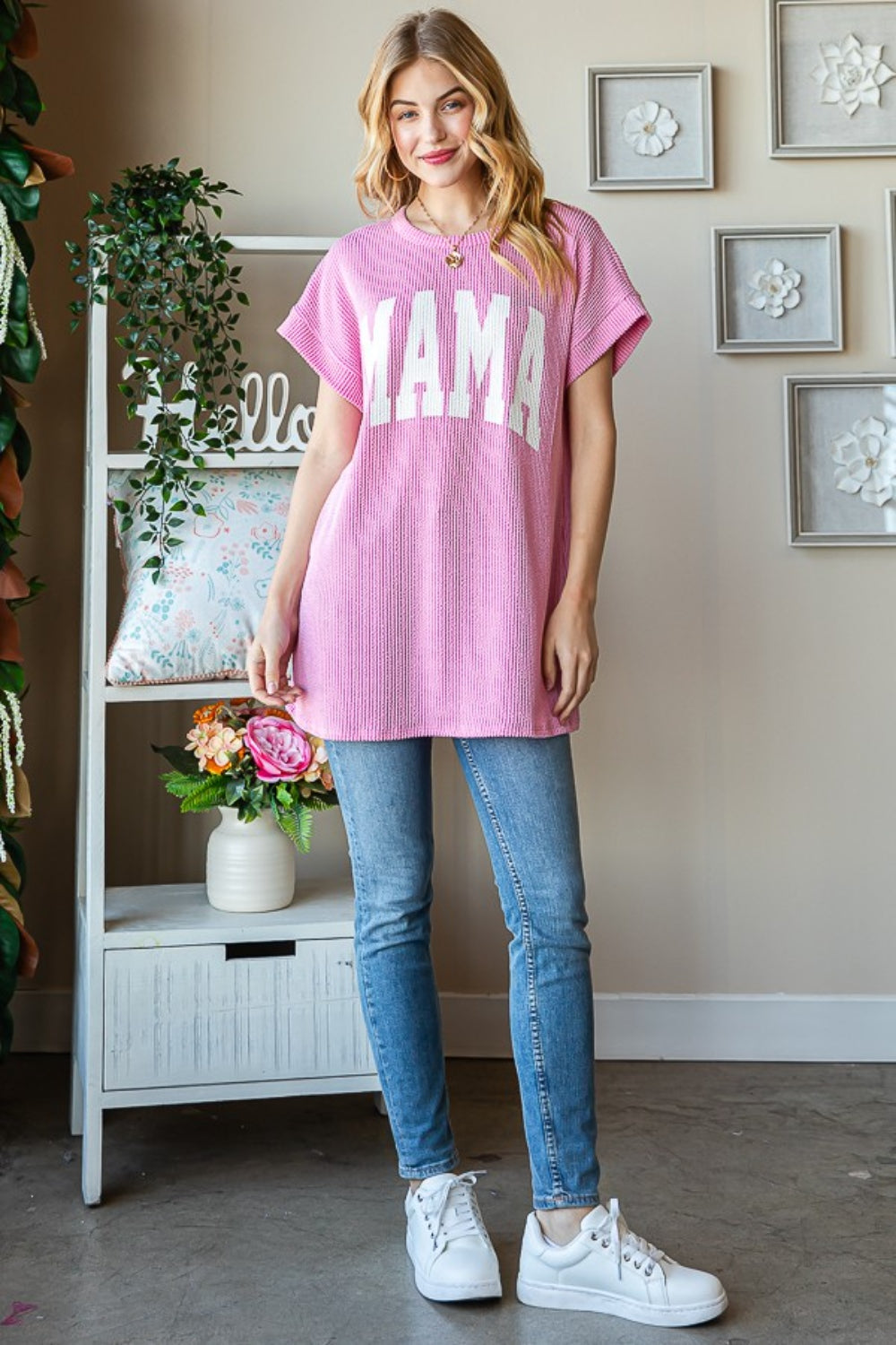 Heimish Full Size Letter Graphic Short Sleeve T-Shirt - Charming Charlie