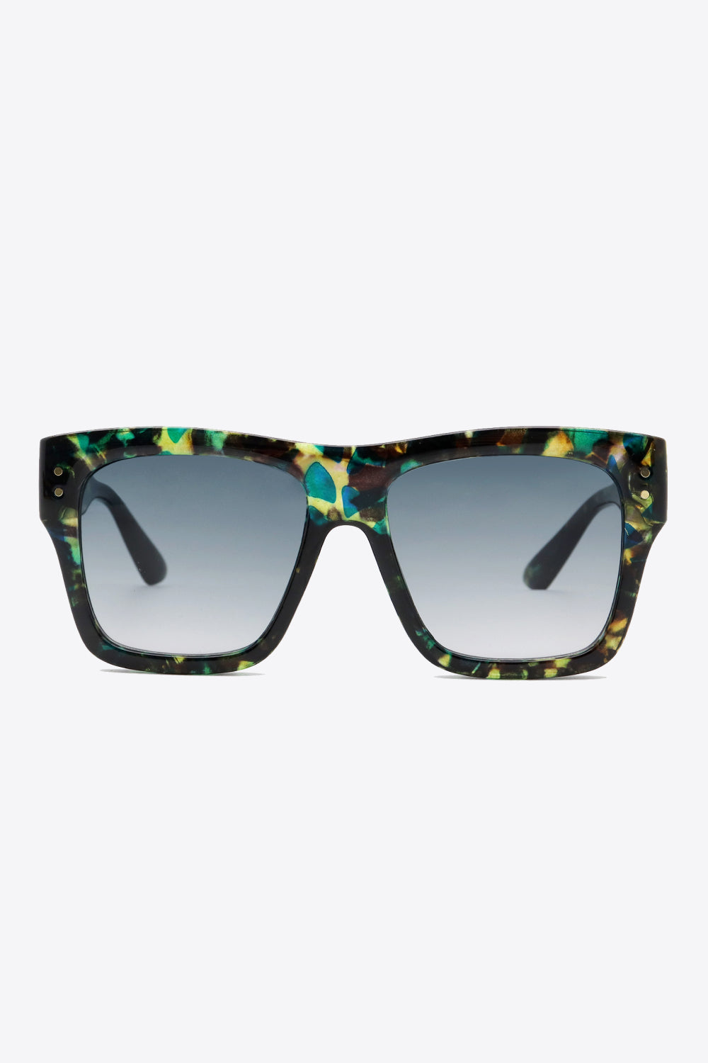 UV400 Patterned Polycarbonate Square Sunglasses - Charming Charlie