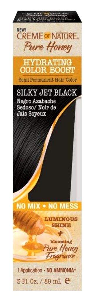 Creme Of Nature Pure Honey Color Boost Slky Jet Black 3 Ounce (89ml) (Pack of 2) - Charming Charlie