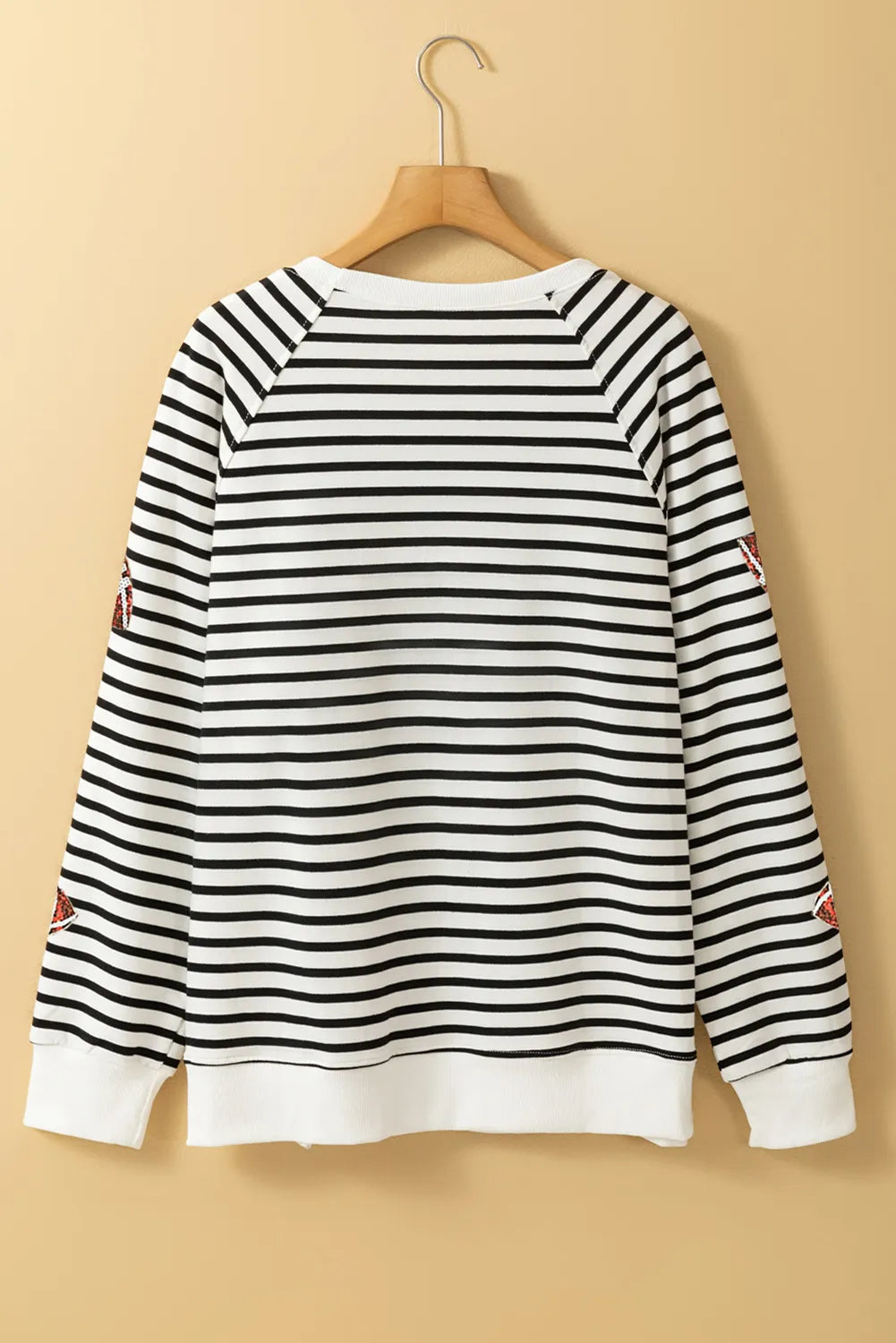 Sequin Football Striped Long Sleeve Sweatshirt - Charming Charlie