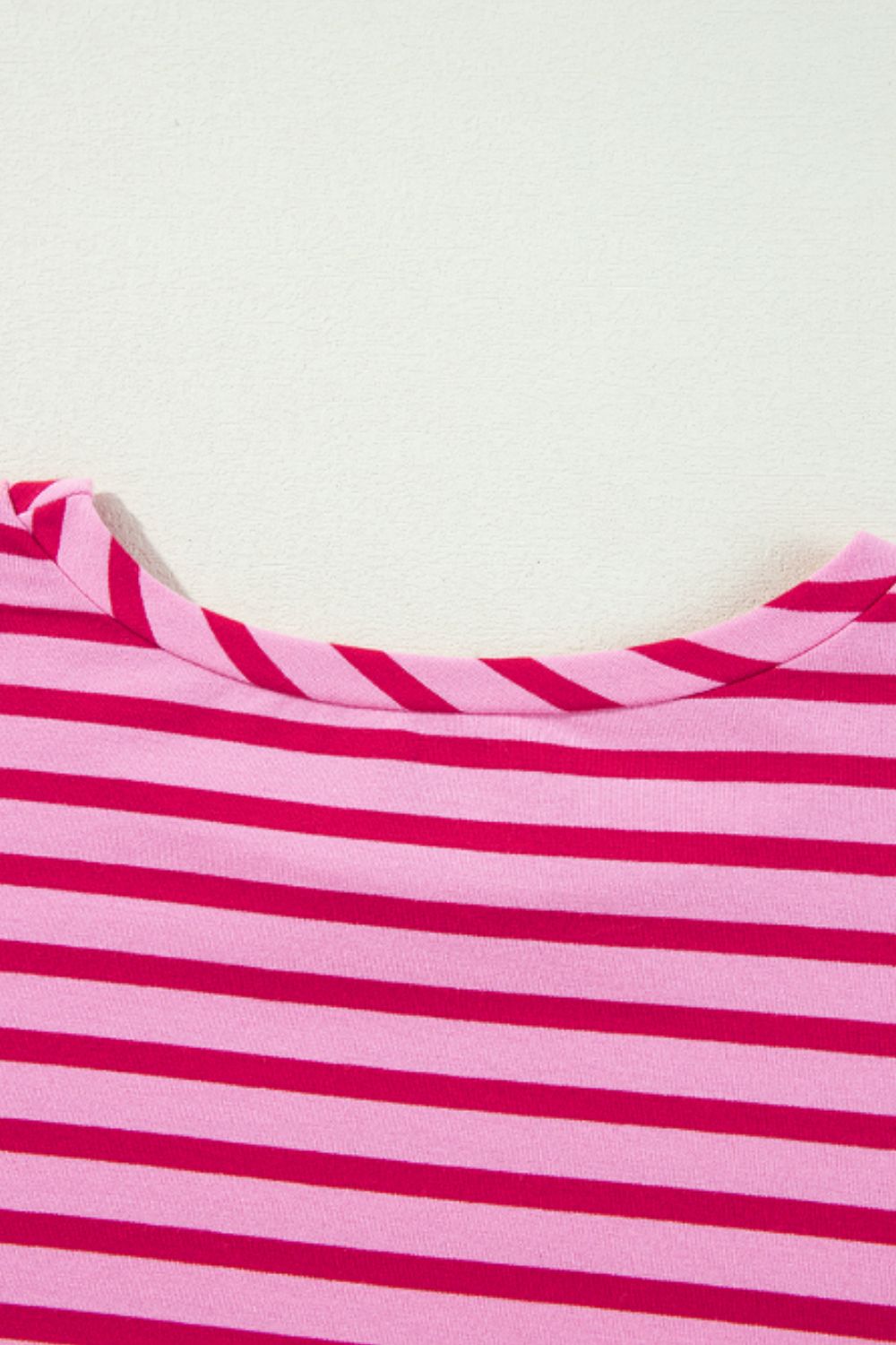 Striped Round Neck Long Sleeve Sweatshirt - Charming Charlie