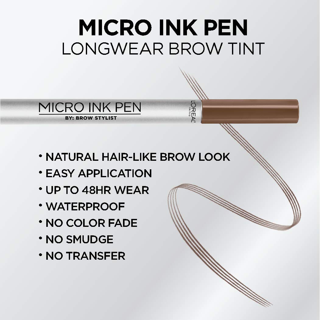 L'Oreal Paris Brow Stylist Micro Ink Pen by Brow Stylist, Up to 48HR Wear - Charming Charlie