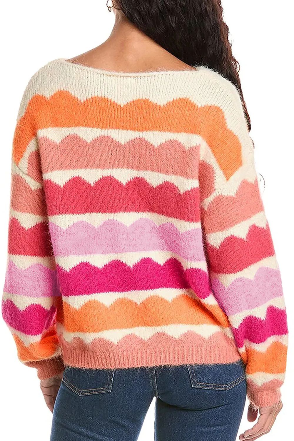 Boat Neck Long Sleeve Sweater - Charming Charlie