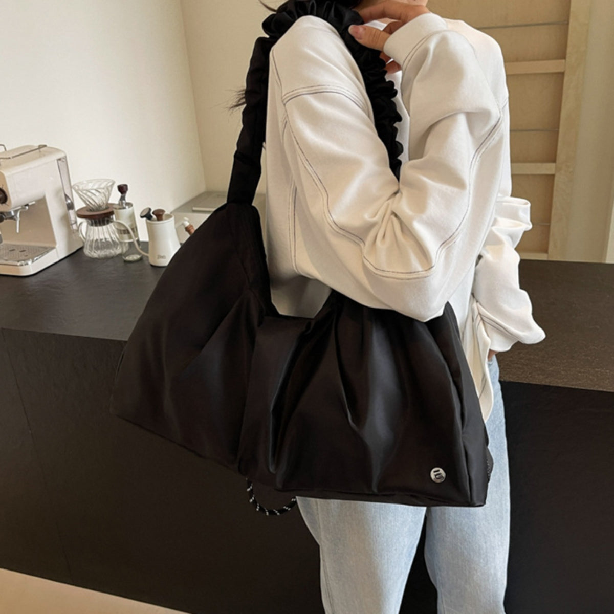 Ruched Large Tote Bag - Charming Charlie