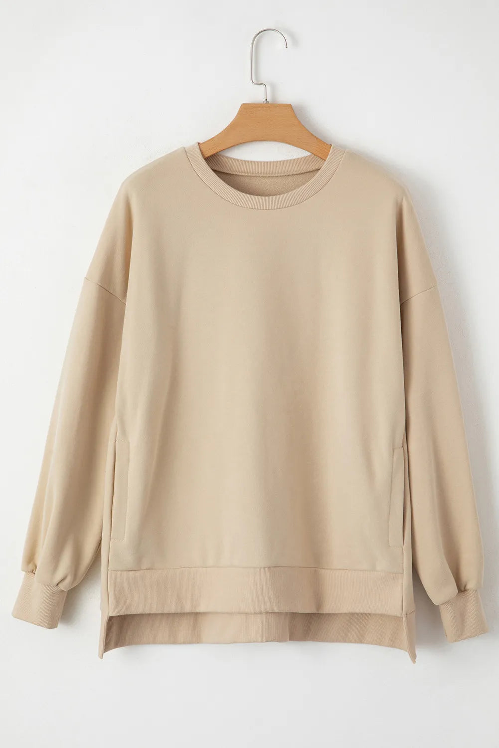 Round Neck Long Sleeve Sweatshirt - Charming Charlie