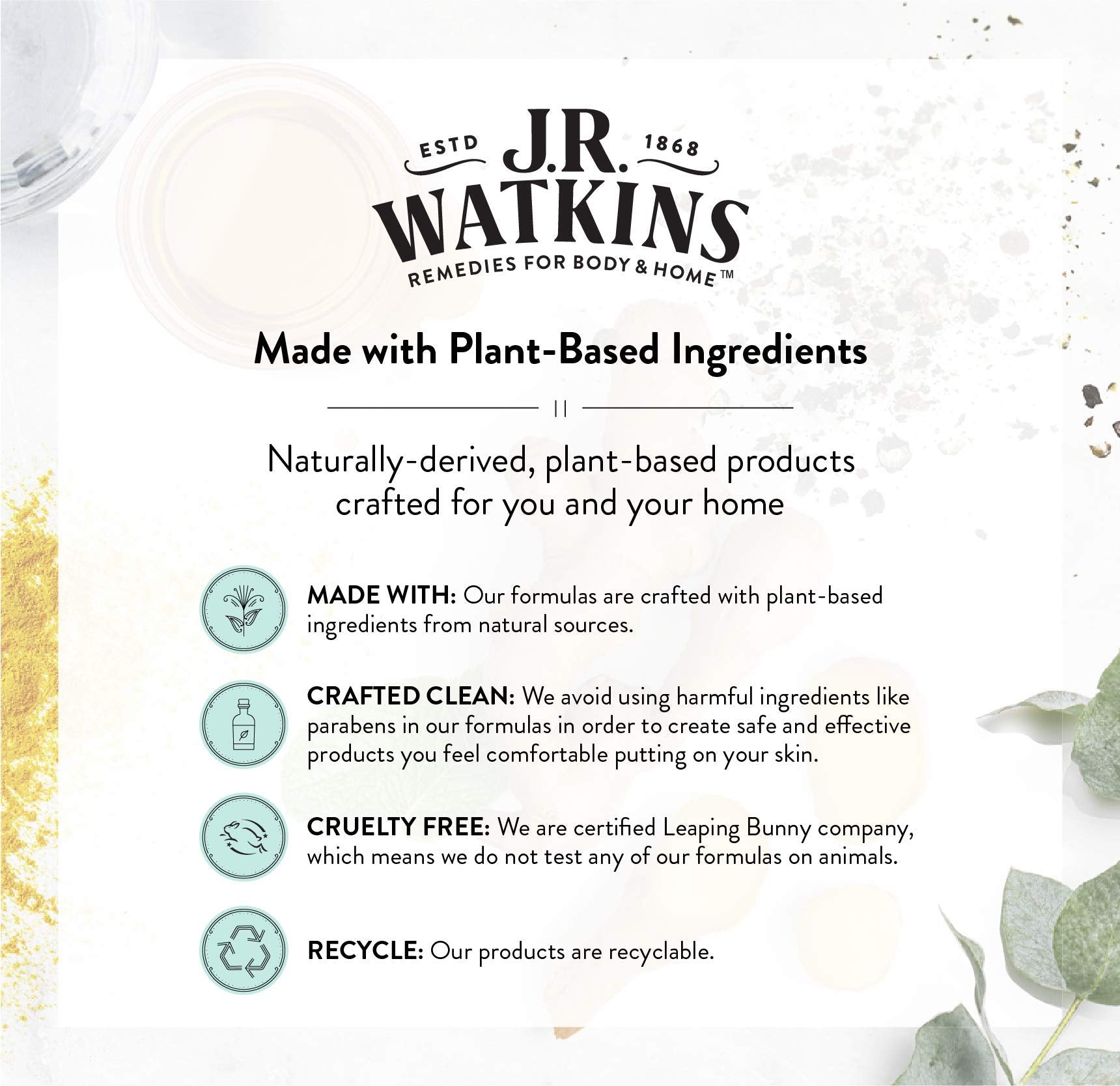 J.R. Watkins No-Rinse Foaming Hand Cleanser β Hand Soap in Pump Dispenser β Bathroom & Kitchen Foam Cleaner β All Natural, Alcohol Free, Blue Lavender, 1.6 fl. Oz - Charming Charlie