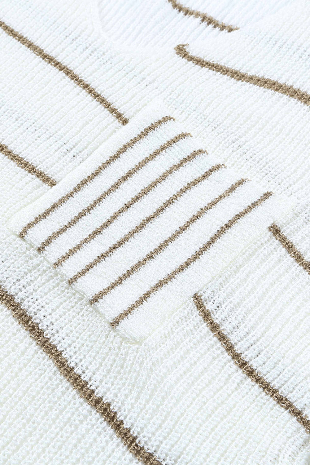 Striped V-Neck Drop Shoulder Sweater - Charming Charlie