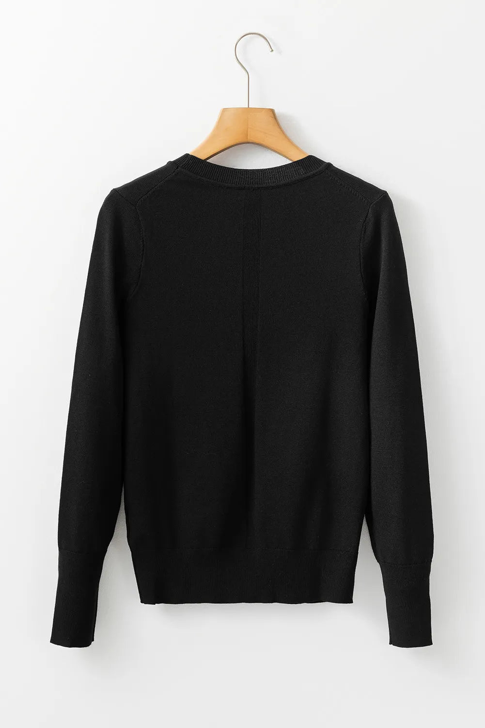 Round Neck Long Sleeve Knit Top - Charming Charlie