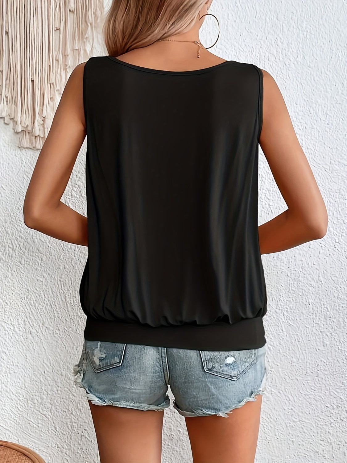 Full Size Ruched Scoop Neck Tank - Charming Charlie