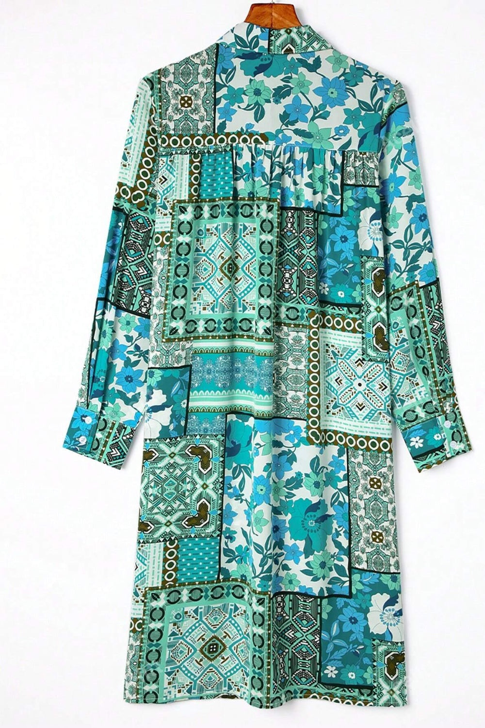 Printed Button Up Long Sleeve Cardigan - Charming Charlie