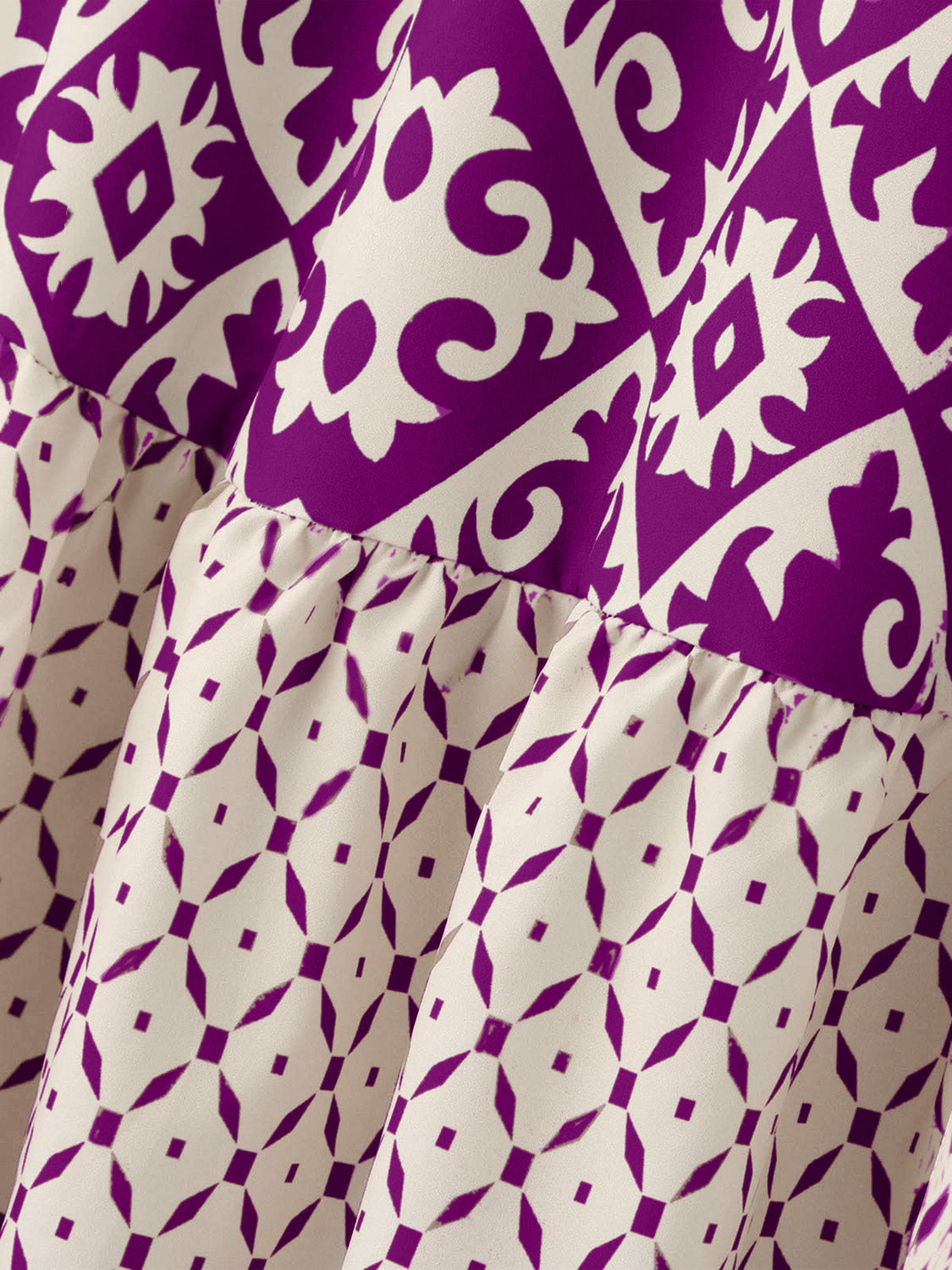 Geometric Elastic Waist Maxi Skirt - Charming Charlie