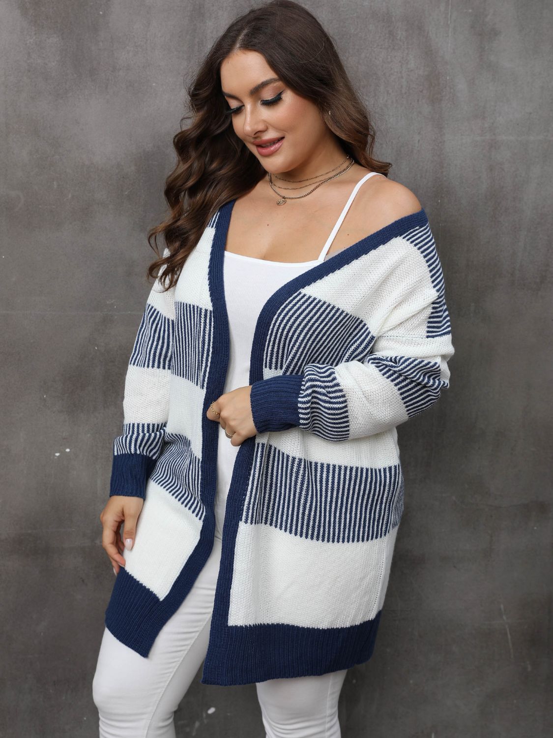 Plus Size Open Front Long Sleeve Cardigan - Charming Charlie