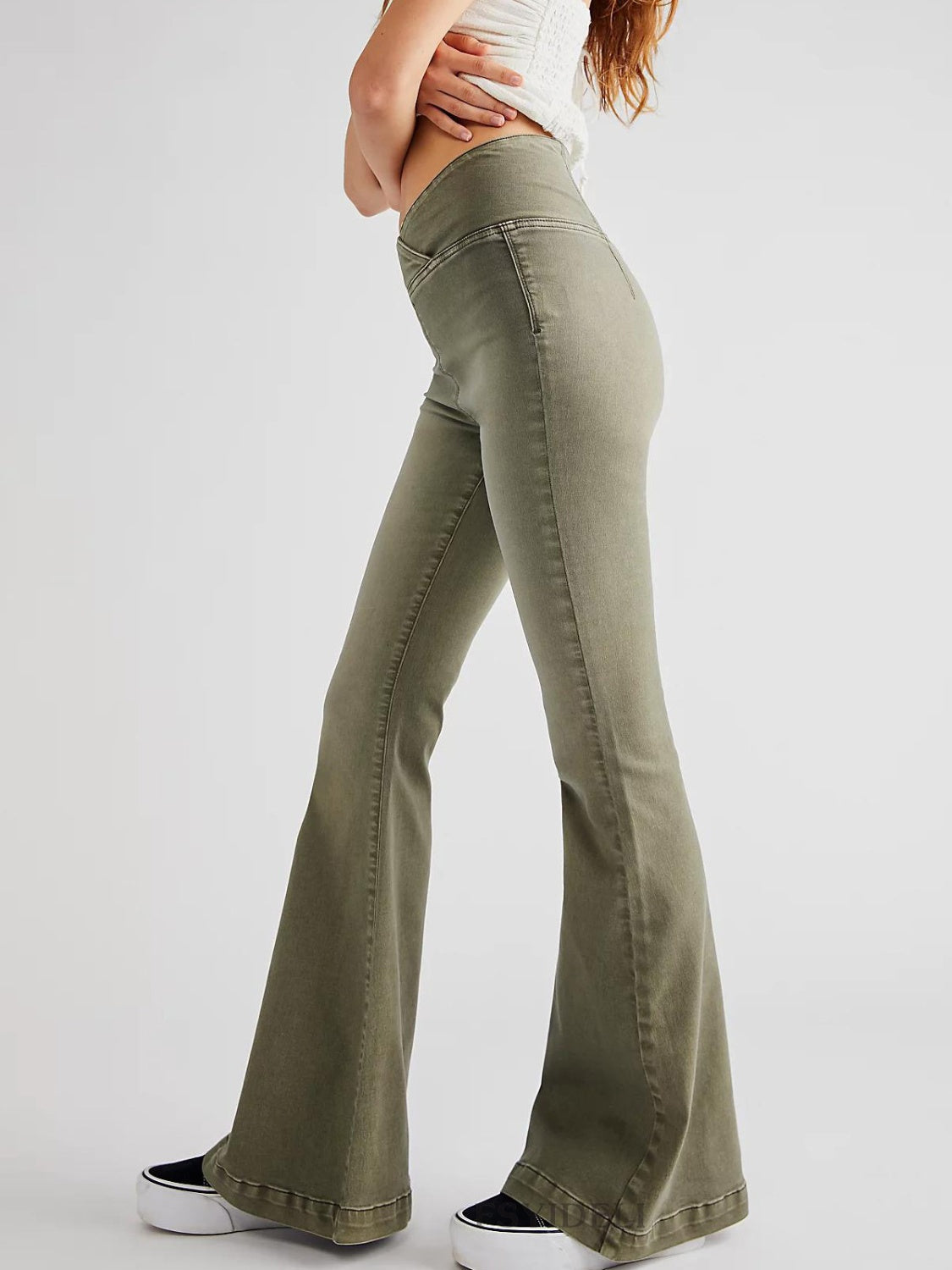 Asymmetric Waist Flare Jeans - Charming Charlie